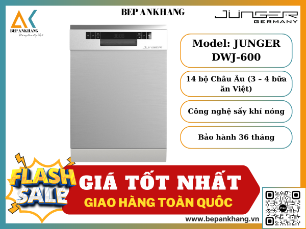 MÁY RỬA BÁT JUNGER DWJ-600 - Công Nghệ Chuẩn Đức